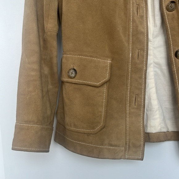 Gap Vintage Suede Jacket Tan S - Picture 6 of 16